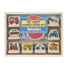 Melissa & Doug Mina första stämplar - fordon