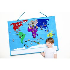 Oskar & Ellen Världskarta i tyg