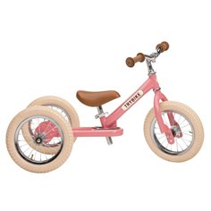 Trybike trehjuling och balanscykel (3 hjul, stål, vintage rosa)