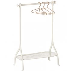 Maileg Clothes Rack - Off White, Incl. 3 Hangers