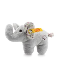 Mini Elephant With Rustling Foil And Rattle 11 cm, Grey