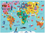 Geographic puzzle map of the world, 78 pcs