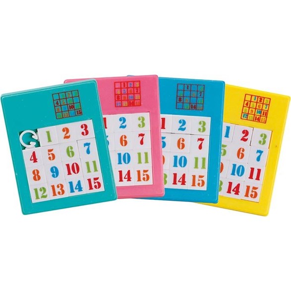 Goki Nummerpussel - 15-spel (från Goki, 1 st, slumpmässig färg)