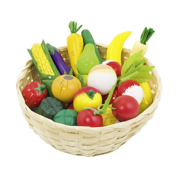 Fruits and vegetables in a basket