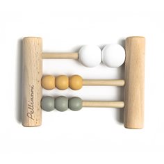 Pellianni wooden abacus, mustard