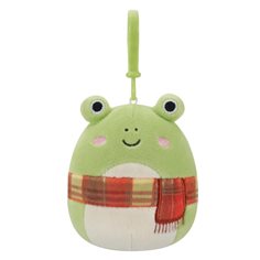 Clip on Wendy the frog with scarf, 9 cm