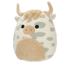 Squishmallows Borsa the grey spotted highland cow, 19 cm