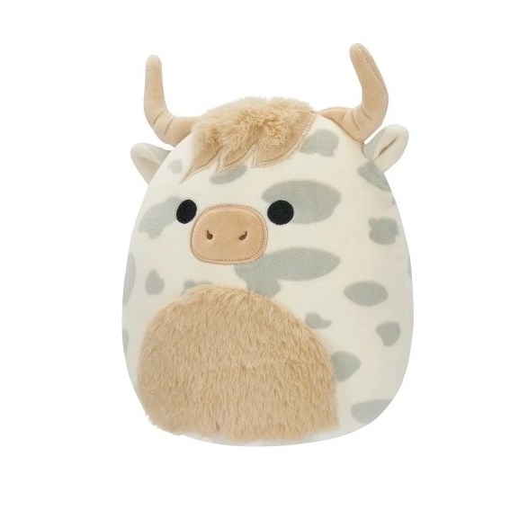 Squishmallows Borsa the grey spotted highland cow, 19 cm