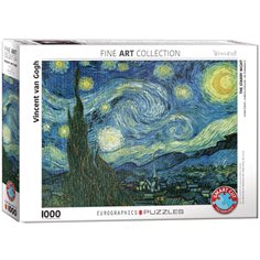 Pussel 1000 bitar, Starry night by van Gogh
