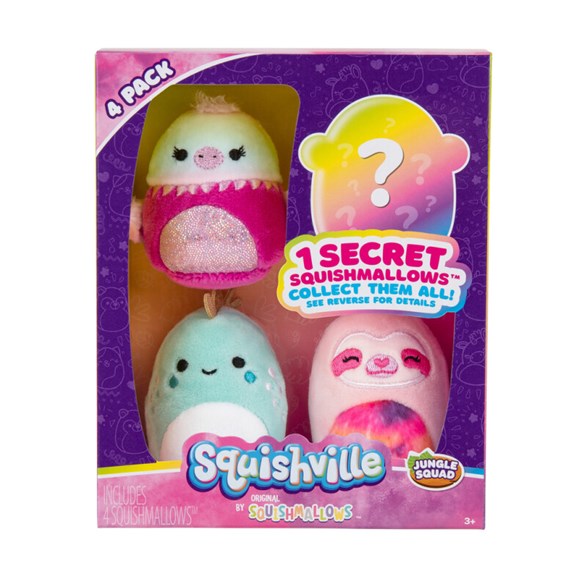 Squishmallows Squishville 4-p, jungle squad