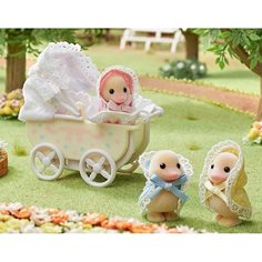 Sylvanian families, darling ducklings baby carriage
