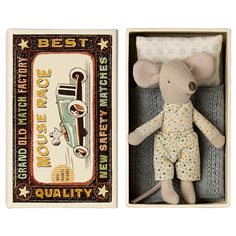 Little brother mouse in matchbox