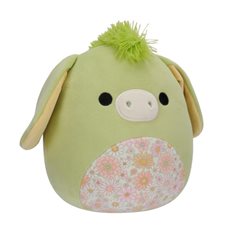 Squishmallows Juniper the donkey with floral tummy, 19 cm