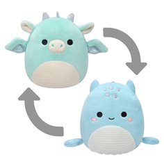 Squishmallows Flip-a-mallow 13 cm, Miles the dragon & Lune the Loch ness monster