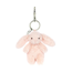 Jellycat Bashful bunny blush bag charm
