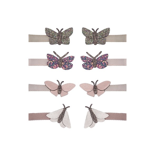 Mimi & Lula 8 hair clips, mini rain forest dinos and butterflies