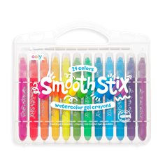 Ooly Smooth Stix Watercolor Gel Crayons, 24-p