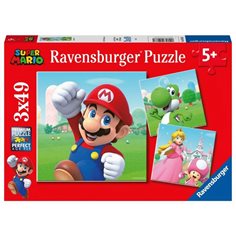 Ravensburger Pussel 3 x 49 bitar, Super Mario