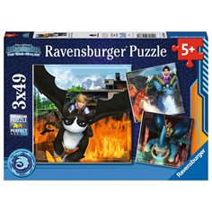 Ravensburger Pussel 3 x 49 bitar, how to train your dragon