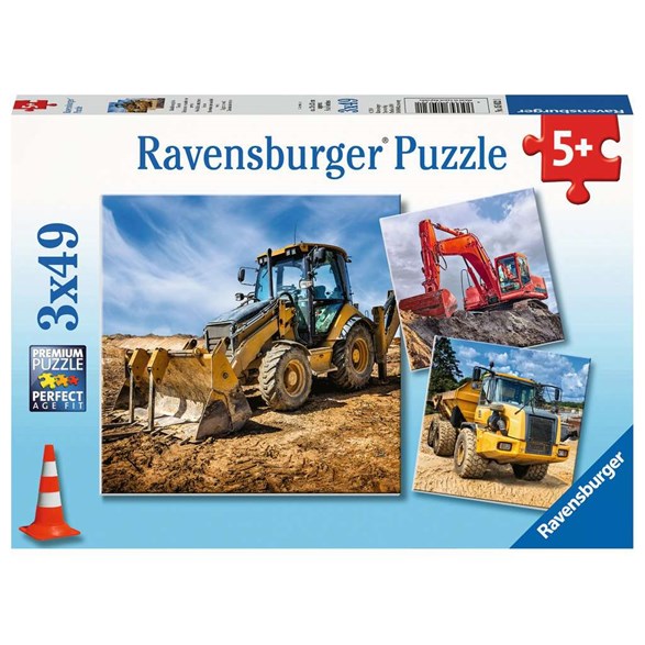 Ravensburger Pussel 3 x 49 bitar, digger at work