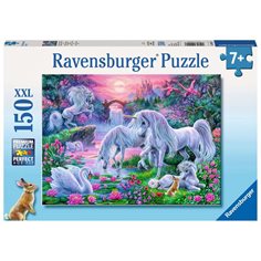 Ravensburger Pussel 150 bitar, unicorns in sunset