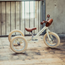 Trybike trehjuling och balanscykel (3 hjul, stål, creme)