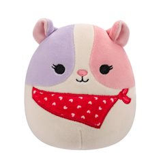 Squishmallows Hearts Niven the pink and lilac hamster, 19 cm