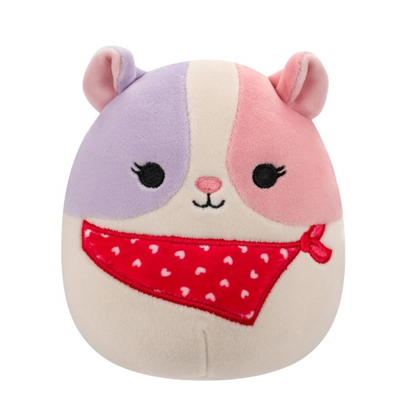 Squishmallows Hearts Niven the pink and lilac hamster, 19 cm