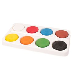 Playbox Färgpuckar i palett, Ø 55-57 mm 8 färger