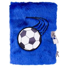 Tinka Dagbok med lås, fotboll blå