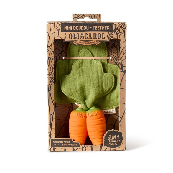 Oli & Carol Cathy the carrot mini doudou-teether