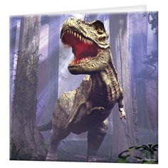 Deluxebase Ltd. Kort med kuvert 3D, t-rex