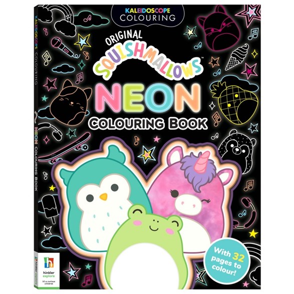 Squishmallows målarbok neon