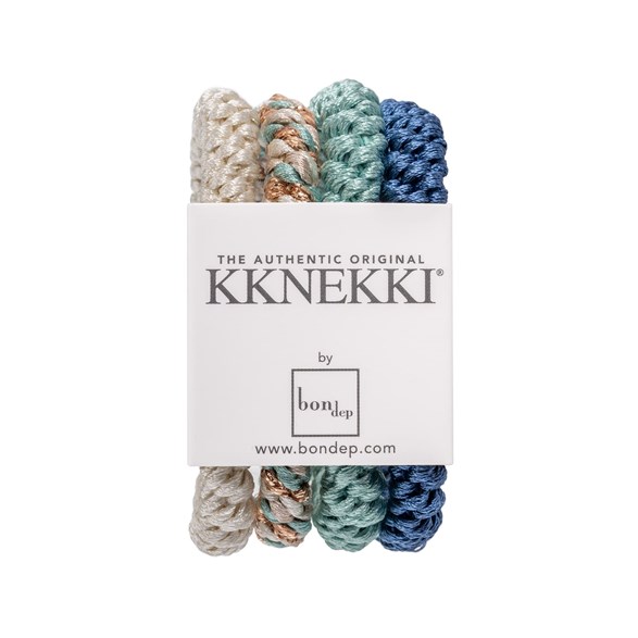 Kknekki 4-p, offwhite/blå/aqua/aqua-offwhite glitter