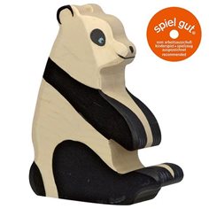 Holztiger Panda, sittande