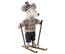 Maileg Winter mouse with ski set, dad blue
