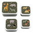 A little lovely company Lunch & snack box set 4 delar, savanna