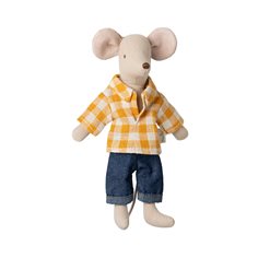 Maileg Dad mouse (yellow shirt)