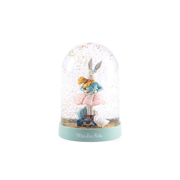 Moulin roty Snow Globe with Rabbit - La petite école de danse