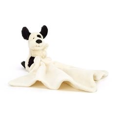 Jellycat Bashful black & cream puppy soother