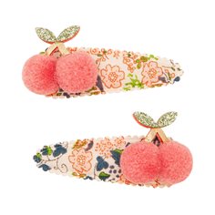 Mimi & Lula 2 clic clacs - floral pom pom cherries florence