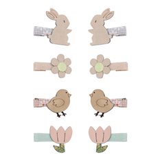 Mimi & Lula 8 hair clips - mini easter