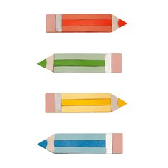 Mimi & Lula 4 hair clips - colouring pencil artist