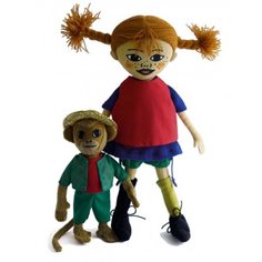 Pippi Långstrump Pippi och herr Nilsson dockorna