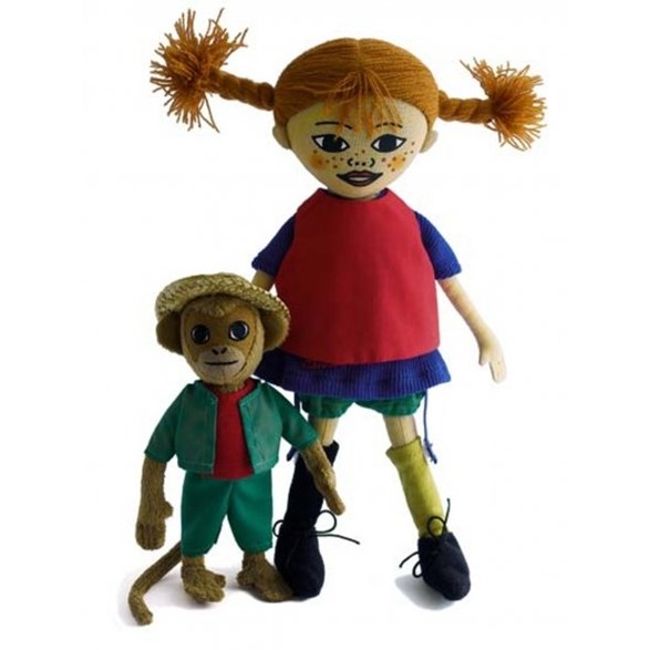 Pippi Långstrump Pippi och herr Nilsson dockorna