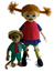 Pippi Långstrump Pippi och herr Nilsson dockorna