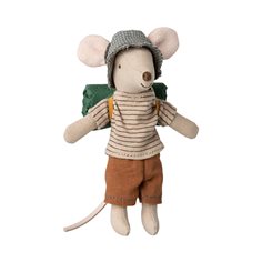 Maileg Hiker mouse, big brother thin stripes