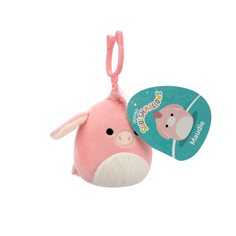 Squishmallows Clip on Maudie Pink Donkey, 9 cm