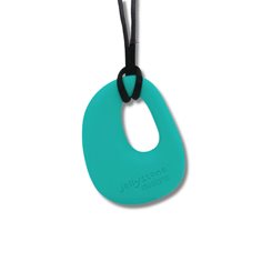 Jellystone designs Chew necklace organic pendant, turquoise baja green