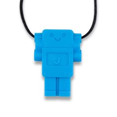 Jellystone designs Chew necklace robot pendant, blue